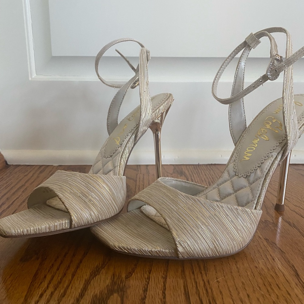 Elegant Gold Strappy Heels